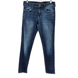 American‎ Eagle Next Level flex Mens Jeans 29X 30 Slim Straight  Blue Mid wash
